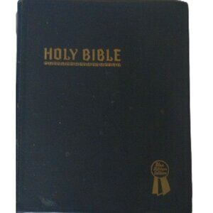 Vtg 1948 Hertel Blue Ribbon New Standard Reference Red Letter Holy Bible Large